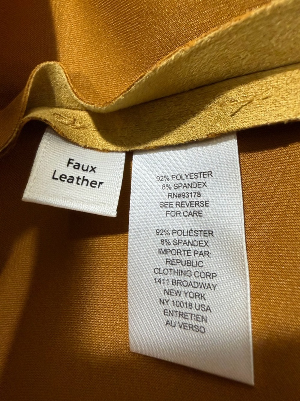 Truth Suede Button Up Jacket M Mustard Yellow NWT - Picture 5 of 5